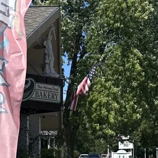 The front of the building.