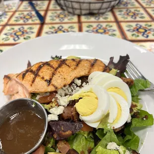 Cobb Salad with salmon