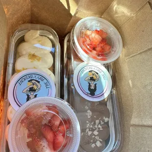 The individual cakes