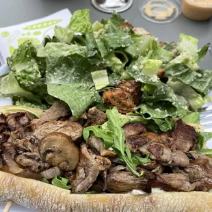 Classic Blue and Caesar salad