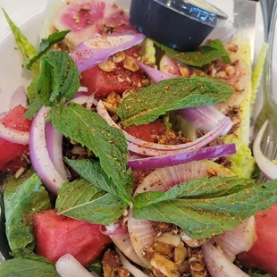 Watermelon and mint salad