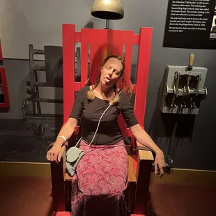 HAD to try out the electric chair !
