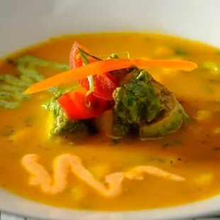 roasted golden tomato gazpacho