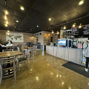 the interior of the coffee shop