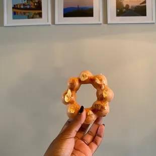 Pumpkin spice mochi donut