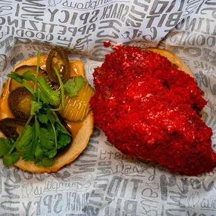 Hot Cheetos Fried Chicken Sandwich