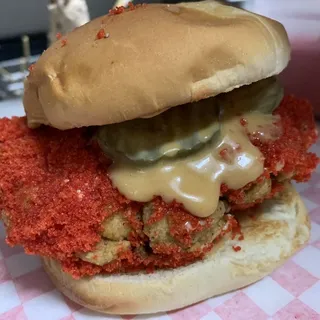 Hot Cheetos Fried Chicken Sandwich