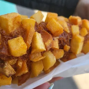 Rice Hot Dog, half and half potato! Can't wait!