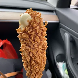 Crispy Ramen Sausage Hot Dog