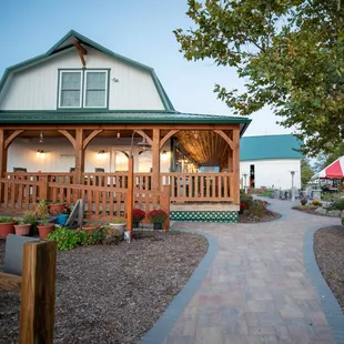 the front porch of a home