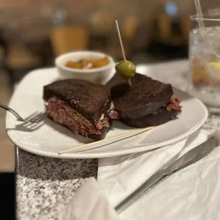 a sandwich on a plate