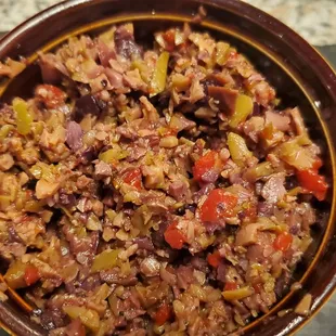 Homemade tapenade.