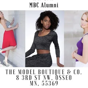 MBC Alumni Represents THE MODEL BOUTIQUE &amp; CO. in Fashion, Beauty and Commercial work. Contact us today to get started in Modeling or Acting
