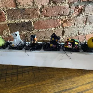 a planter filled with toys