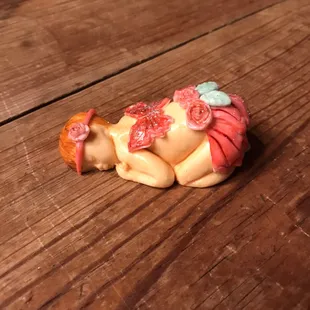 Sleeping baby cake topper