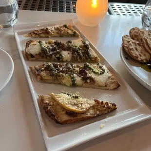 Sausage Pear Flatbread Pizza