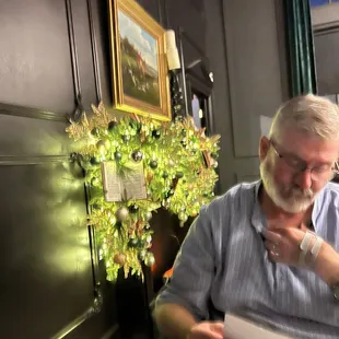 Beautiful fireplace in the main dining room.