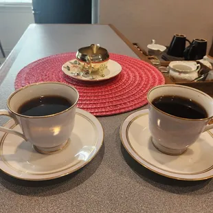 Coffee waiting in the common area!