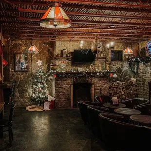 One of two original fireplaces from back in the day