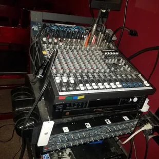 Our top-quality sound system includes reverb, delay and compression.  The room has EXCELLENT acoustics.