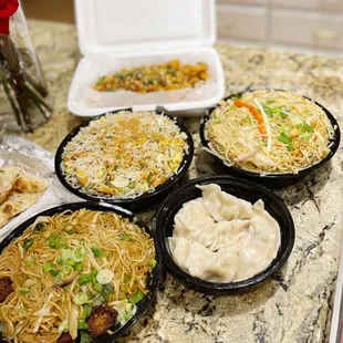 CHICKEN NOODLES, VEG NOODLES, CHICKEN MOMOS, CHICKEN FRIED RICE