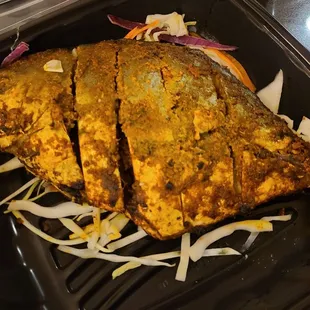 Pomfret with masala spices