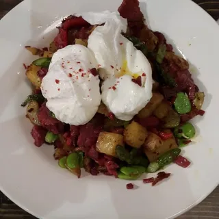 Corned Beef Hash and Eggs Brunch