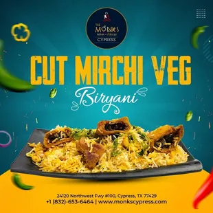 Veg Cut Mirchi Biryani