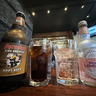 Root beer &amp; Fentimans Rose Lemonade