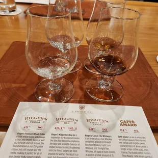 three glasses of wine on a table