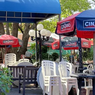 Eating outside on a beautiful day