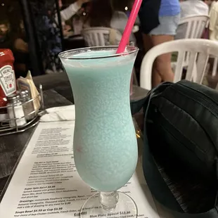 Blue Hawaiian frozen cocktail