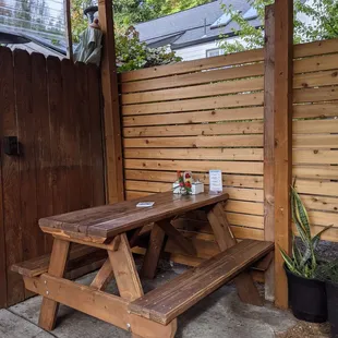 Some of the outdoor seating