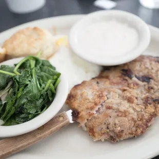 Chicken fried steak breakfast plate