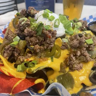 Nachos up close. Yum!