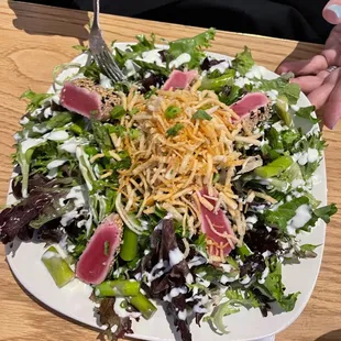 Ahi tuna salad.