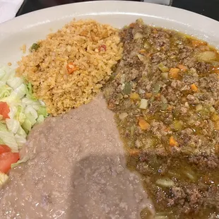 Picadillo plate.