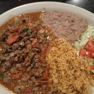 a plate of mexican food