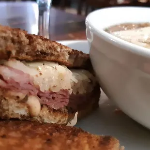 Rubens andwich with French Onion soup side.