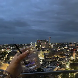 Vodka sprite at night