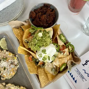 Moonstone nachos (with birria on the side to accommodate our vegetarian companion.)