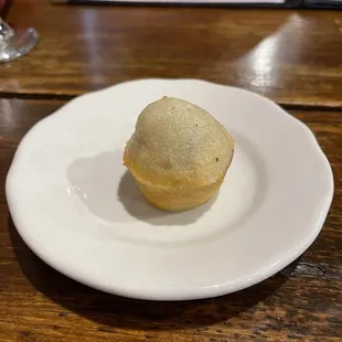 Complimentary blueberry mini muffin