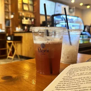 Mango Black Tea Lemonade, Iced Coconut Vietnamese Coffee