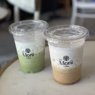 ig: @whatsviveating  |  iced coconut vietnamese coffee and iced coco matcha