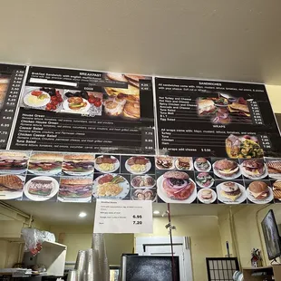 a menu for a restaurant