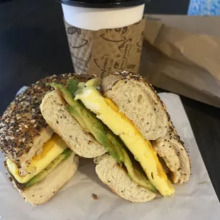 Sausage egg cheese + avocado