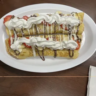 Crepes with everything.