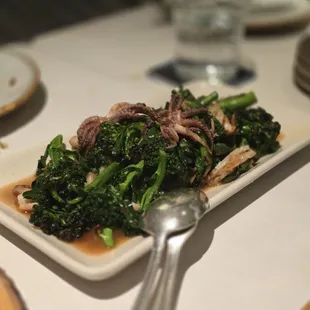 Charred Broccoli and Squid