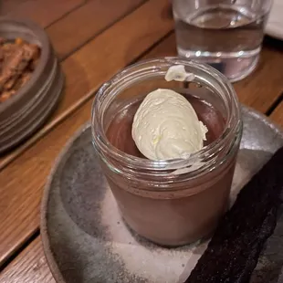 Chocolate puddin&apos; with a salty cookie at The Morris in San Francisco.