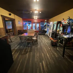 They have a game room to the left, off of the main room